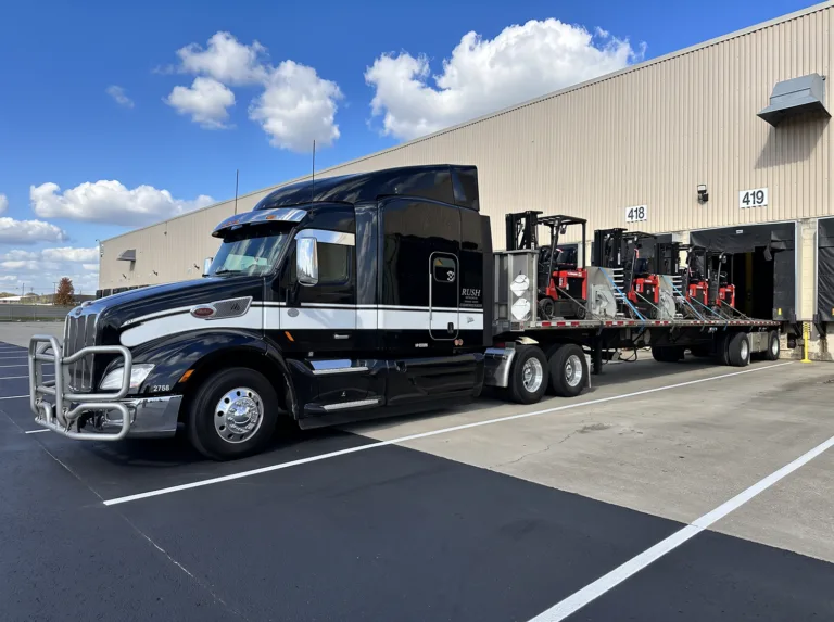 flatbed Truck at Dock